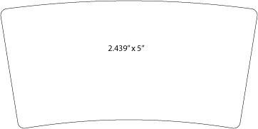 die line for special shaped labels 2.139"x5"