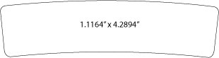 die line for special shaped label 1.1164"x4.2894"