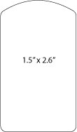 die line for 1.5"x2.6" custom shaped label