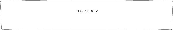 special shaped die line 1.825"x10.65"
